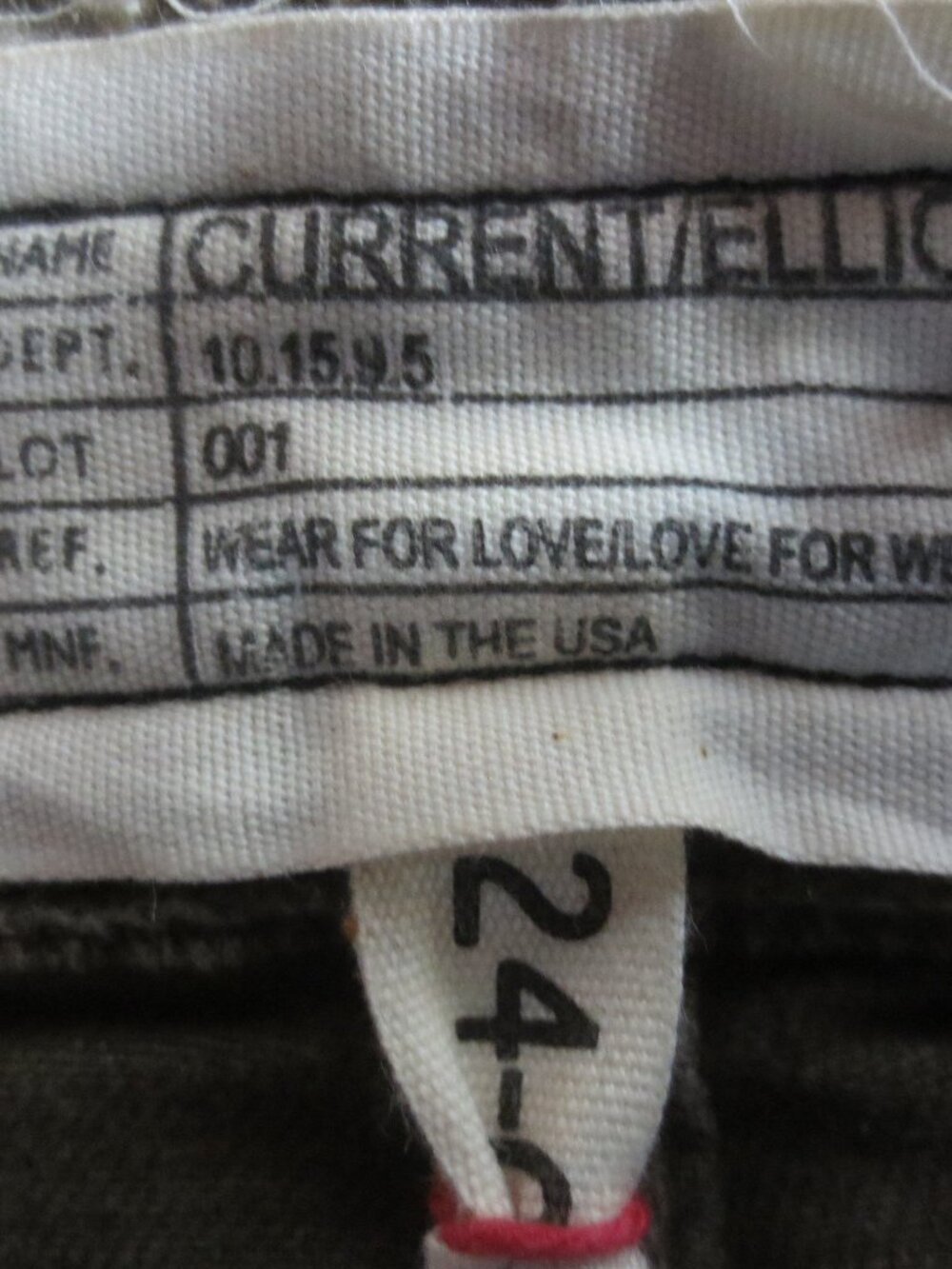 Current/Elliott The Slouchy Stiletto Jeans Army Green - WOMEN'S SIZE 24 - Picture 6 of 6